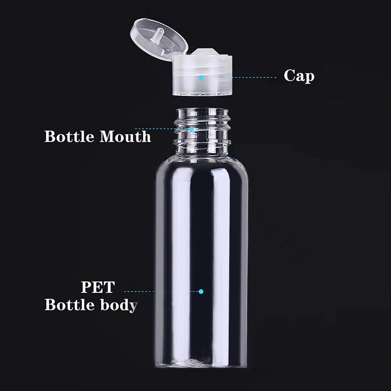 DNSEN 5 Pack 3.4oz Empty Plastic Travel Bottles for Toiletries TSA Approved Leak Proof Squeezable Travel Size Containers Travel Essentials Accessories  clear - Image 2